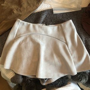 LF suede grey skirt M